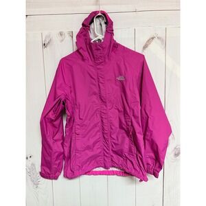 The North Face Women's HyVent 2.5L Jacket Medium Pink Hooded Rain Shell